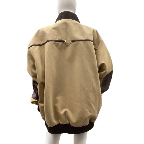 VTG Authentic Dapper Dan Unisex Jacket 1980’Canvas And Leather Brown Camel Color - Picture 5 of 5